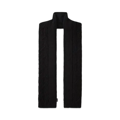 Stone Island N20D8 LAMBSWOOL WITH ARAN MOTIF "Black"