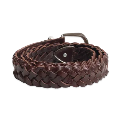 Stussy Braided Leather Belt "Brown"