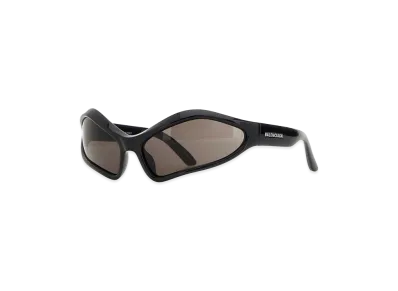 BALENCIAGA Acetate Fennec Oval Sunglasses "Black"
