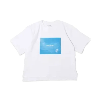 atmos pink Don'T Be Fooled By Rainbows And Wolves Front Logo T-Shirt "White"
