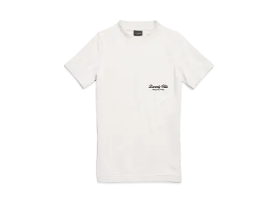 BALENCIAGA Women's Beverly Hills T-Shirt Fitted in Peeling Stretch Jersey "Off White/Black"