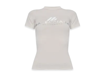 BALENCIAGA Women's T-Shirt Activewear Aderente "Off White"