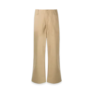 Acne Studios Tapered Pleated Cotton Twill Trousers "Sand Beige"
