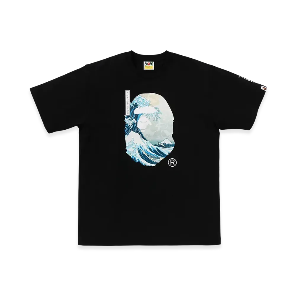 A BATHING APE x UKIYO-E Ape Head Tee #1 "Black"