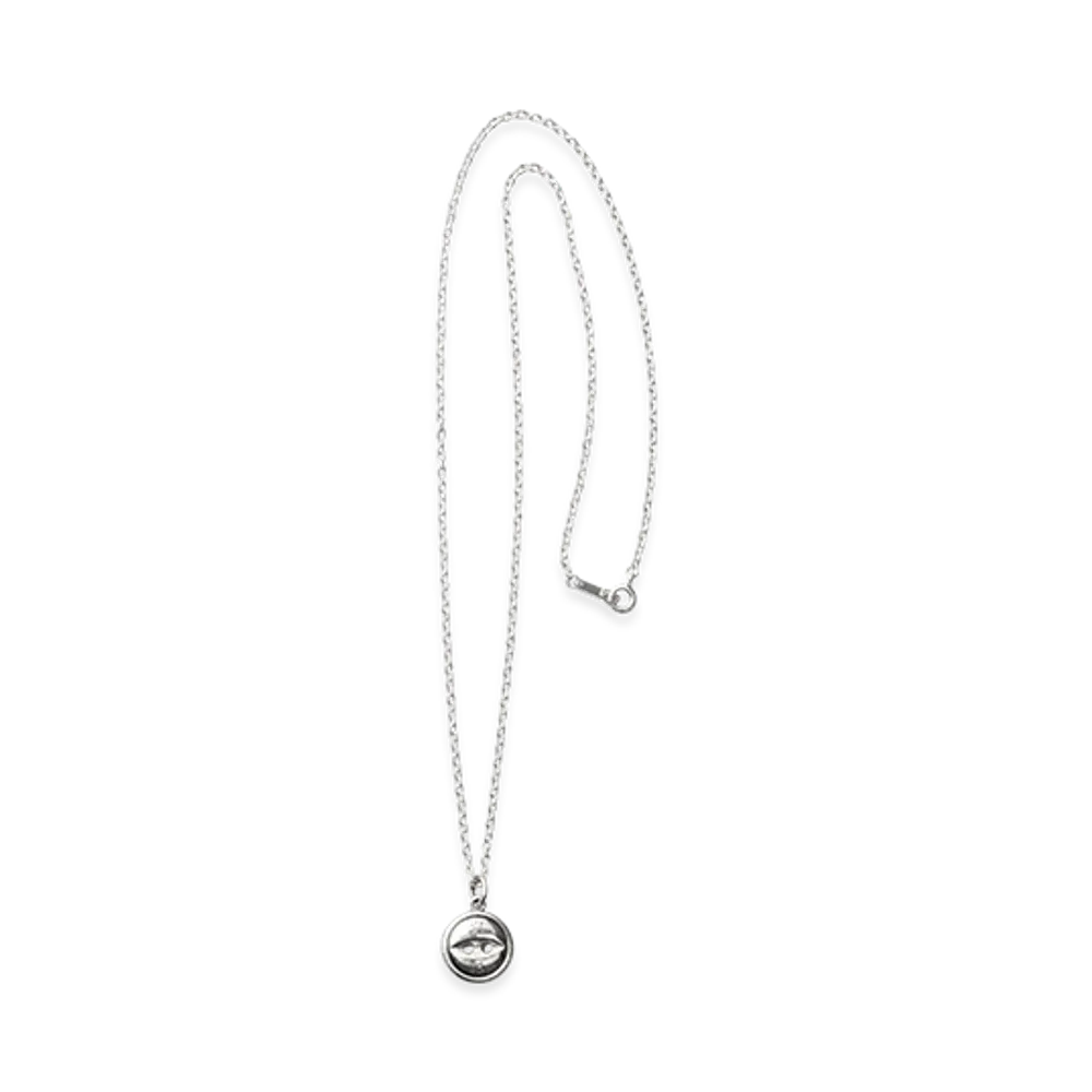 NEIGHBORHOOD Silver Button Necklace "Silver"