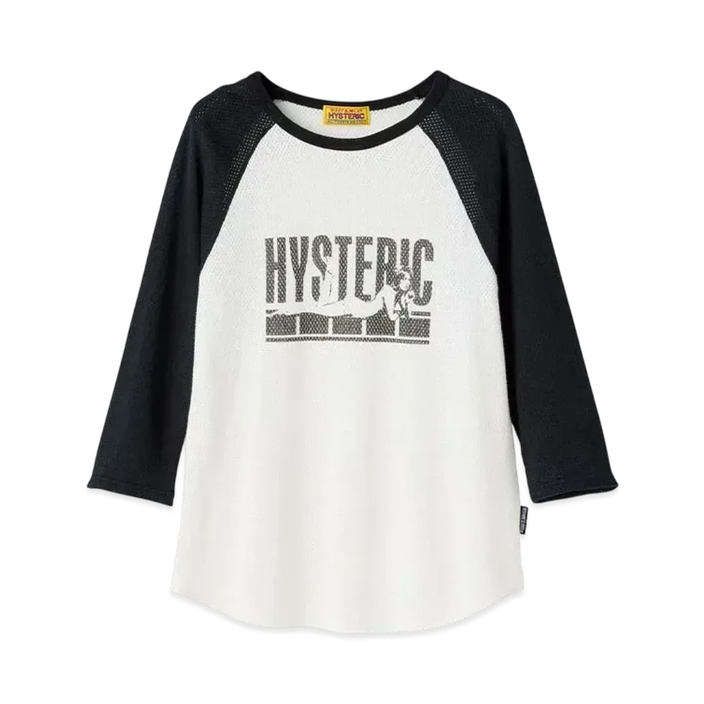 HYSTERIC GLAMOUR Hysteric Agent 3/4 Sleeve T-Shirt "White"