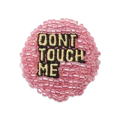 UNDERCOVER Wool Silk Fabric Badge "Lightpink"