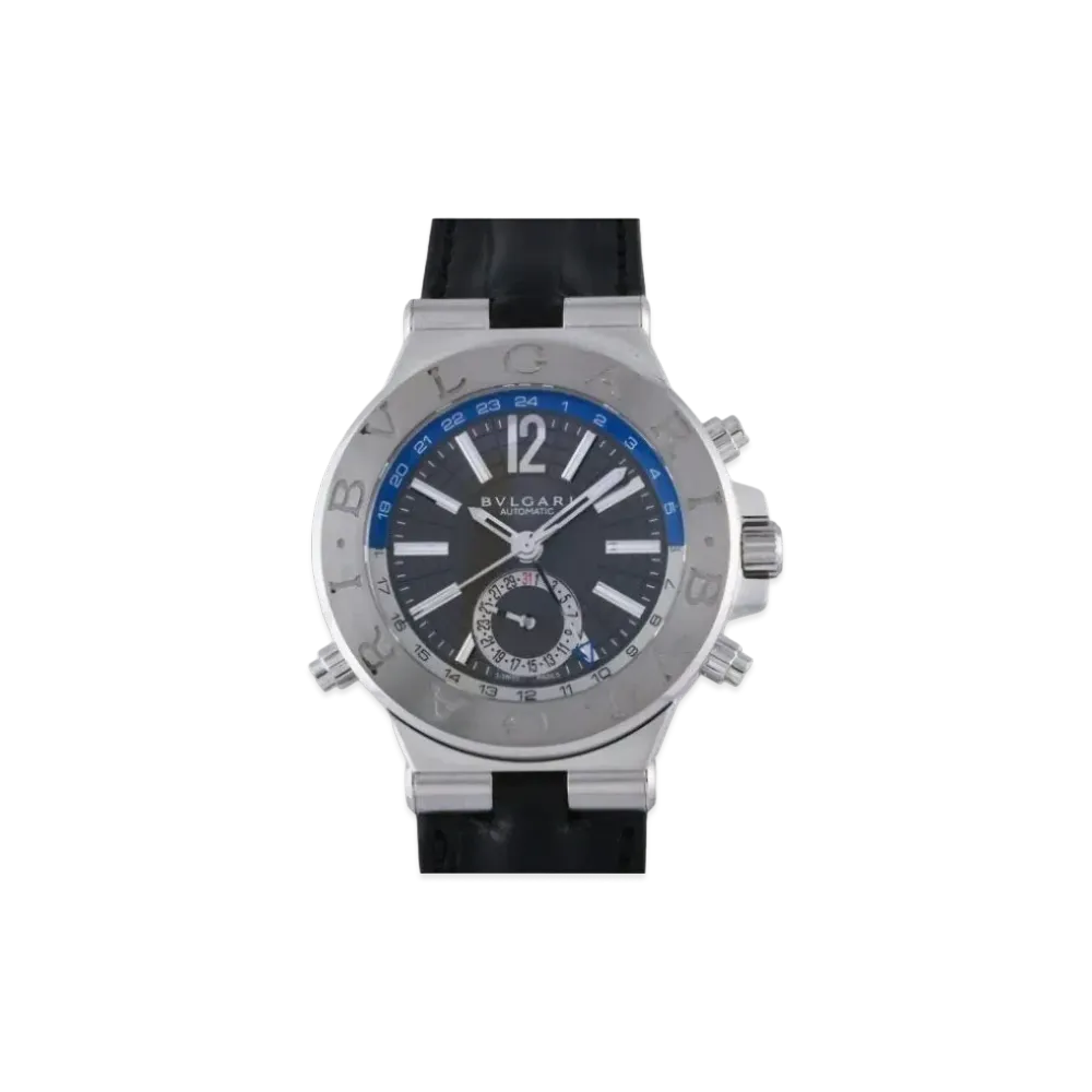 BVLGARI Diagono GMT "Gray/Stainless Steel/Rubber/Black"