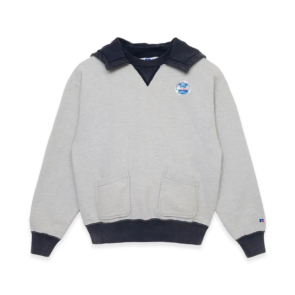 GDC x Russell x Project D Sunfaded Sweat Hoodie "Gray"