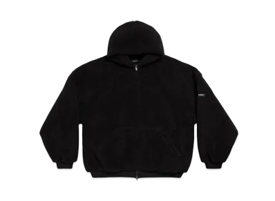 BALENCIAGA MENS Outerwear Zip Up Hoodie Oversized "Black"