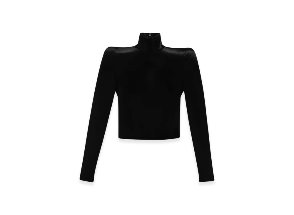 BALENCIAGA Women's Round Shoulder Turtleneck "Black"