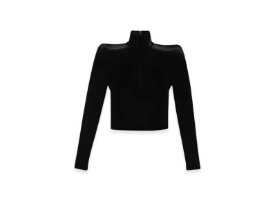BALENCIAGA Women's Round Shoulder Turtleneck "Black"