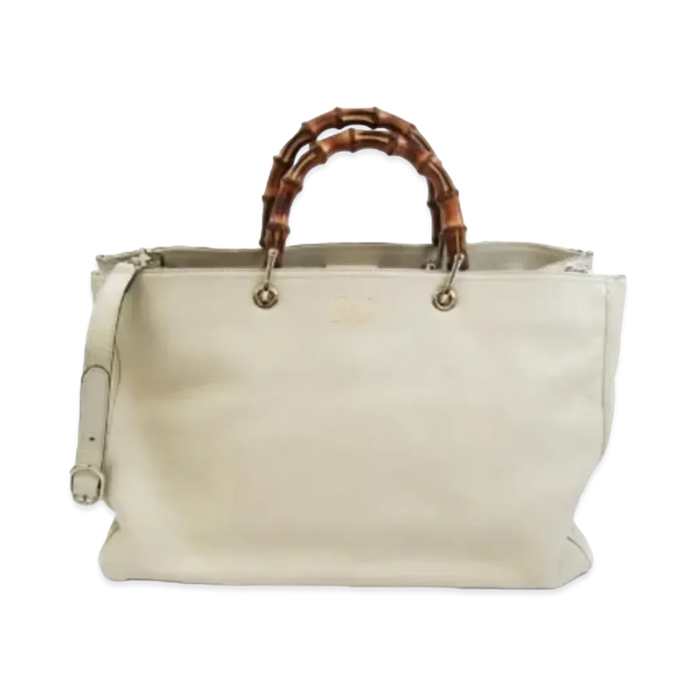 GUCCI GG Marmont Bamboo Shopper "White"
