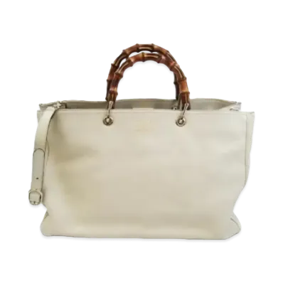 GUCCI GG Marmont Bamboo Shopper "White"
