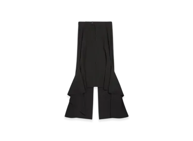 BALENCIAGA Women's Deconstructed Godet Skirt "Black"