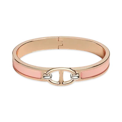 Hermes Mini Clic Chaine D'ancre Bracelet "Rose Candeur/Pink Gold"