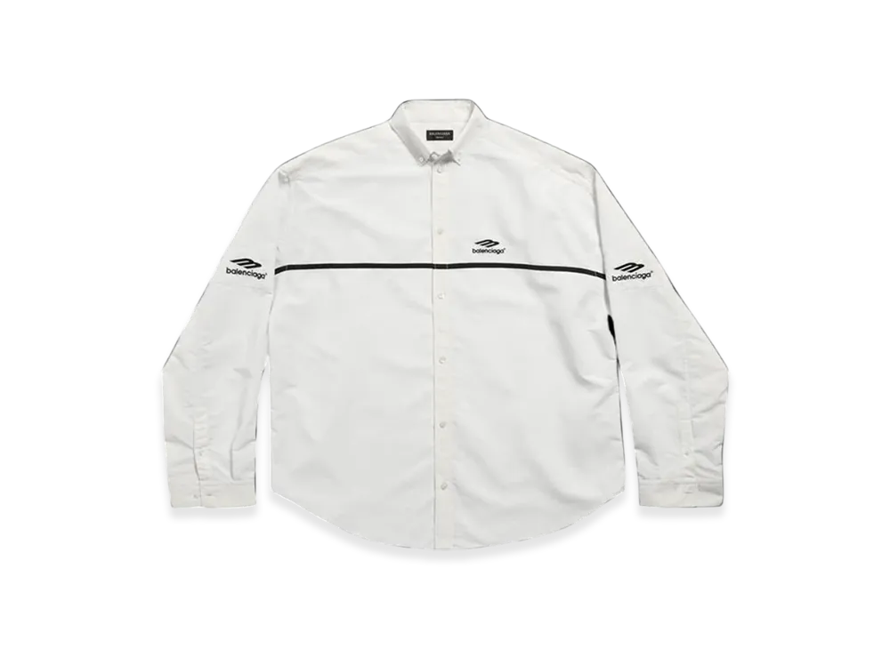 BALENCIAGA 3B Sports Icon Oversized Tracksuit Shirt "White"