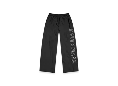BALENCIAGA Logo Wide Track Pants "Black"