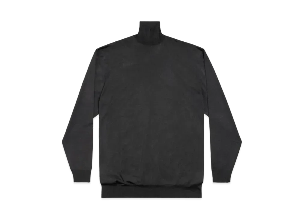 BALENCIAGA Men's BB Balenciaga Oversized Turtleneck Sweater "Black"