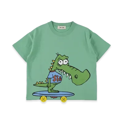 WIND AND SEA x MATTHEW LANGILLE Kids Logo Tee "Green"