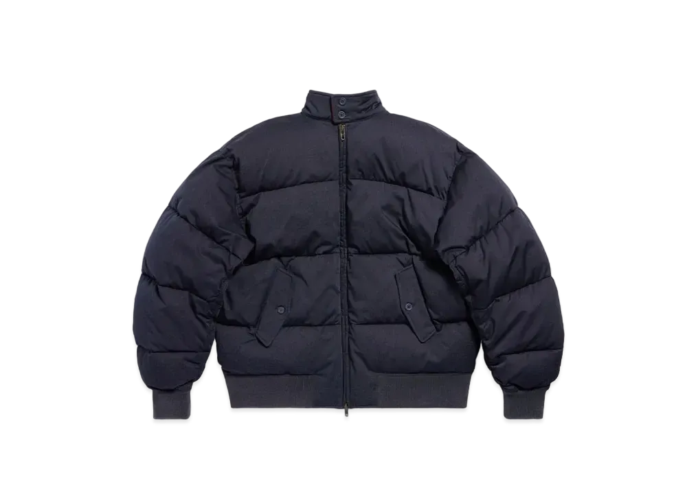 BALENCIAGA Men's Cut-Up Harrington Jacket "Dark Blue"