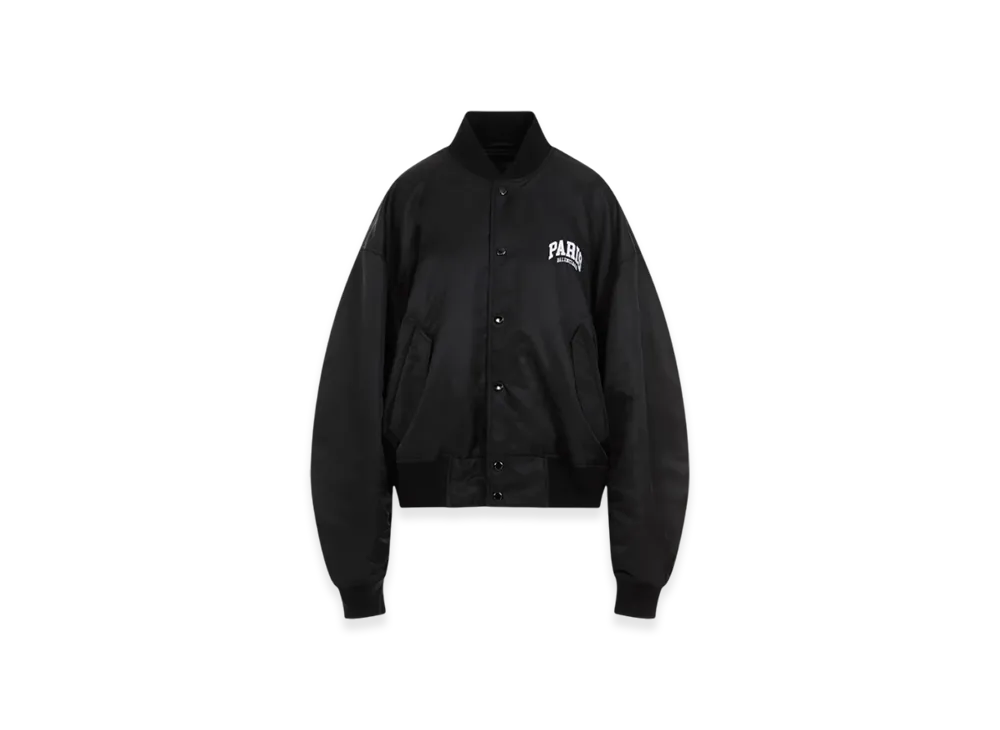BALENCIAGA Paris Oversized Bomber Jacket "Black"