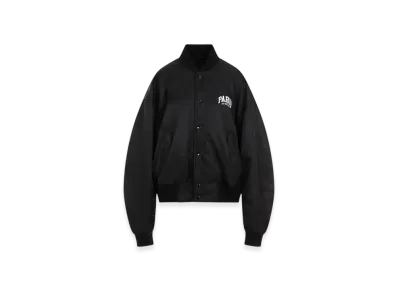 BALENCIAGA Paris Oversized Bomber Jacket "Black"