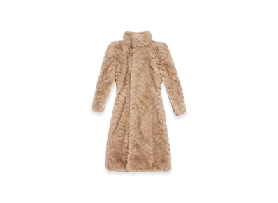 BALENCIAGA Round Shoulder Fitted Coat "Beige"