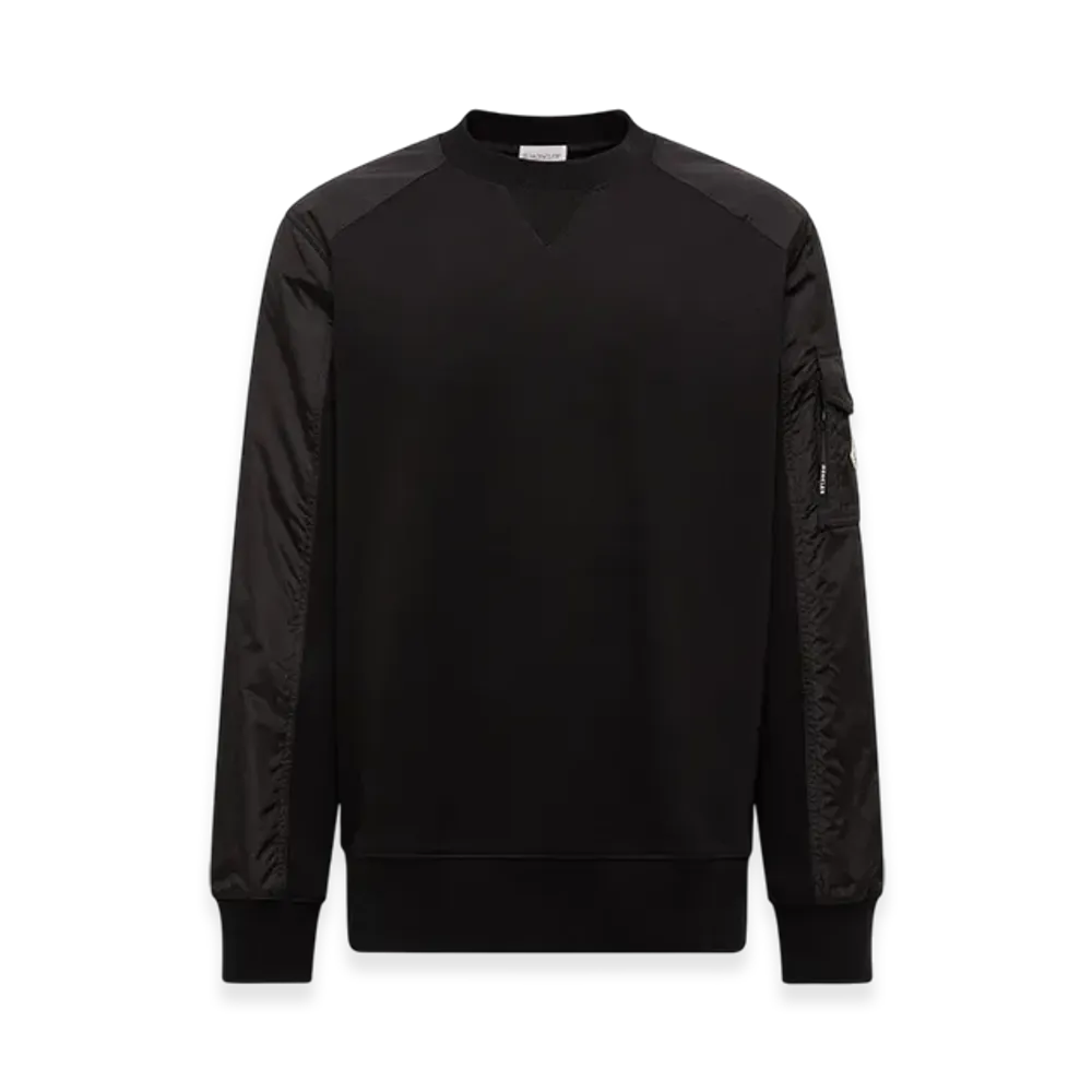 MONCLER Cotton Blend Sweatshirt "Black"