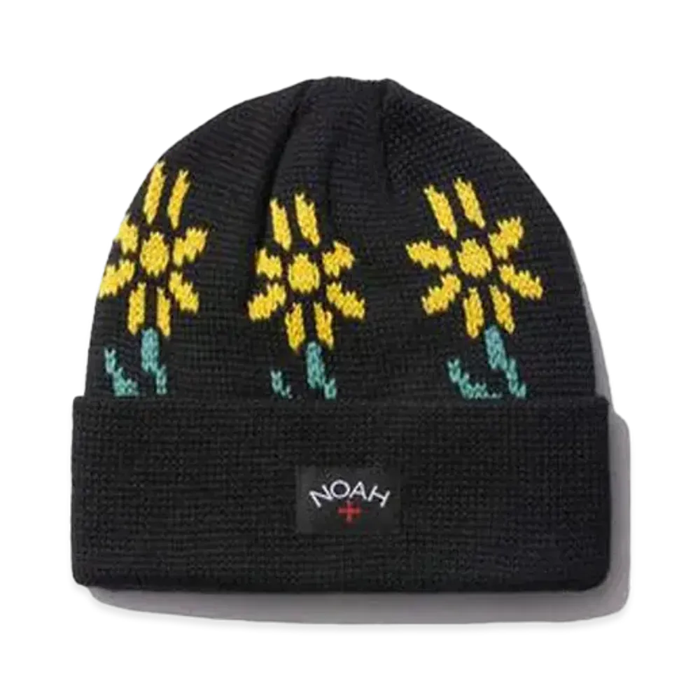 Noah FLORAL JAQUARD BEANIE "Black"
