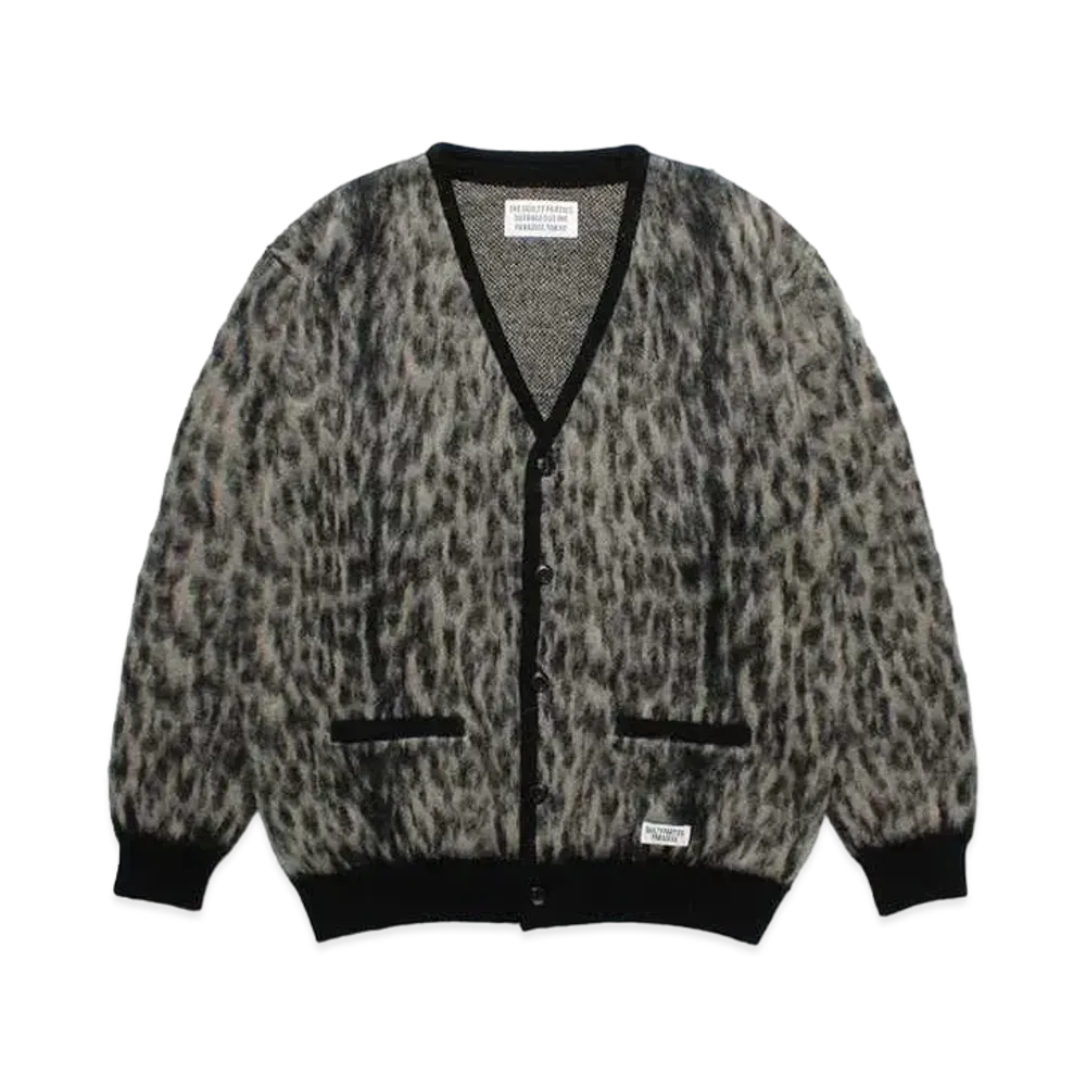 WACKO MARIA Mohair Knit Jacquard Cardigan "Gray"