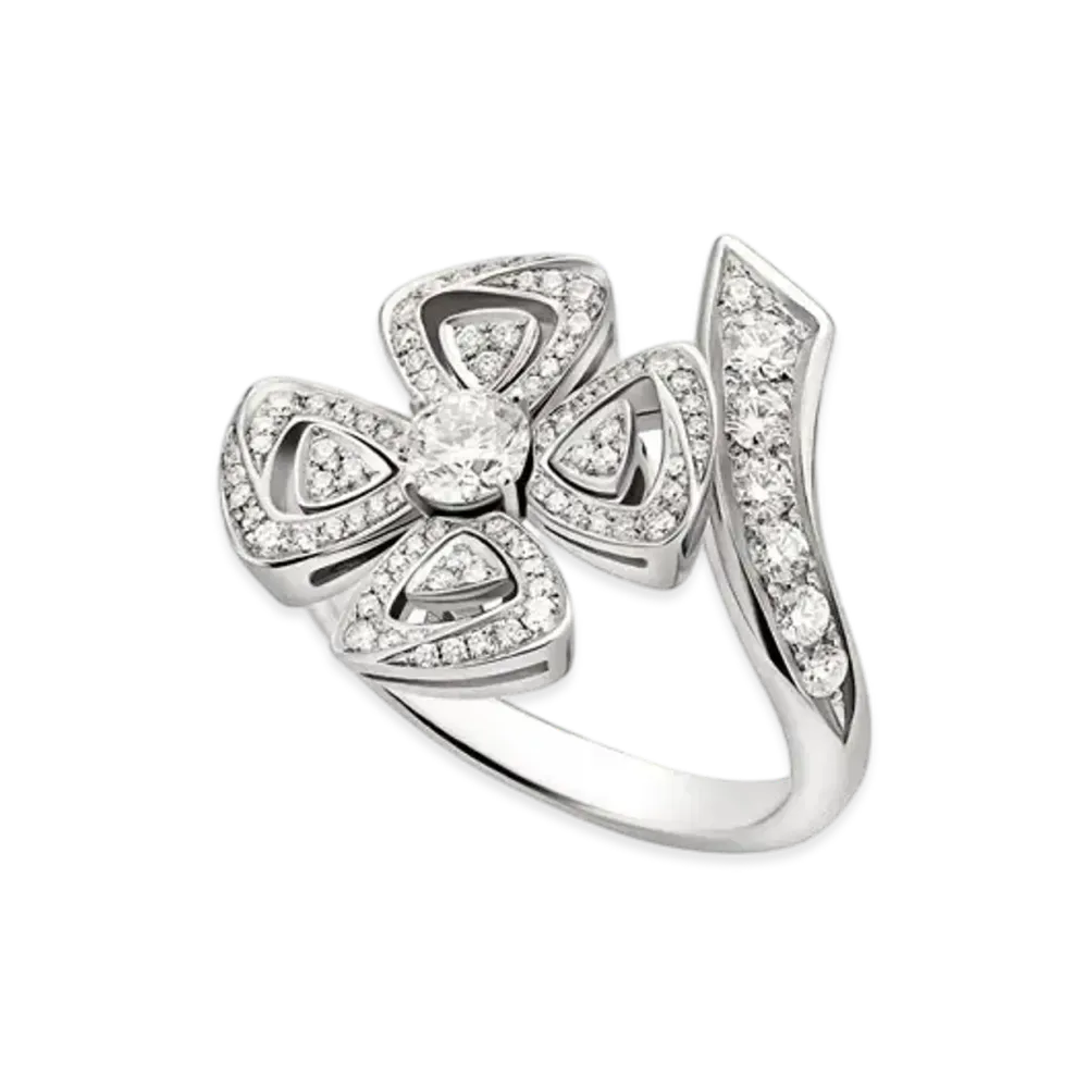 BVLGARI Fiorever Ring Pave Diamond "White Gold"