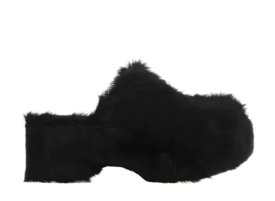 Jil Sander Women's Black Fur Clogs "Black"