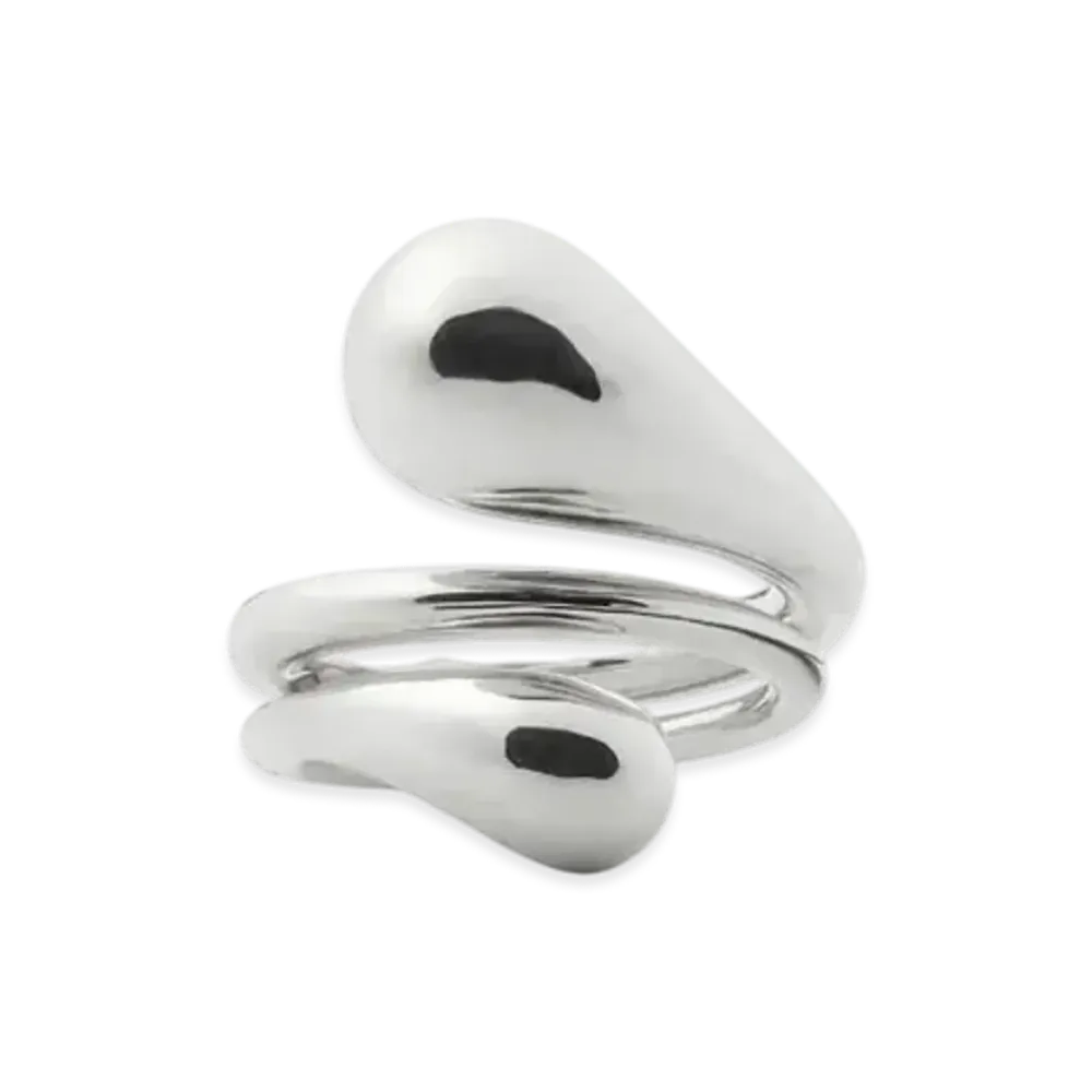 Bottega Veneta Drop Ring "Silver"