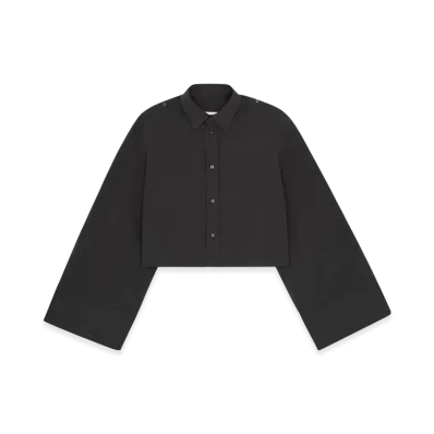 MM6 Maison Margiela Women's Cotton Poplin Shirt "Black"