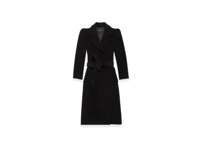 BALENCIAGA Round Shoulder Fitted Coat "Black"