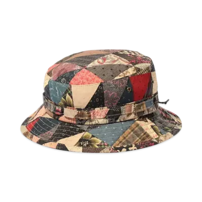 BEAMS Jungle Hat Patchwork Print "Navy"