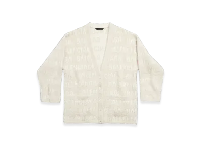 BALENCIAGA Women's Allover Furry Cardigan in "Light Beige"