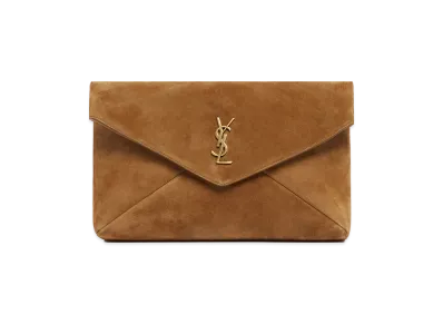 Saint Laurent Women's Large "Envelope Cassandre" Clutch "Brown"