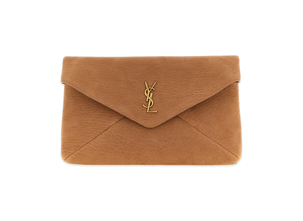 Saint Laurent Women's 'Envelope' Large Clutch Bag "Brown"