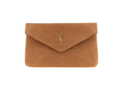 Saint Laurent Women's 'Envelope' Large Clutch Bag "Brown"