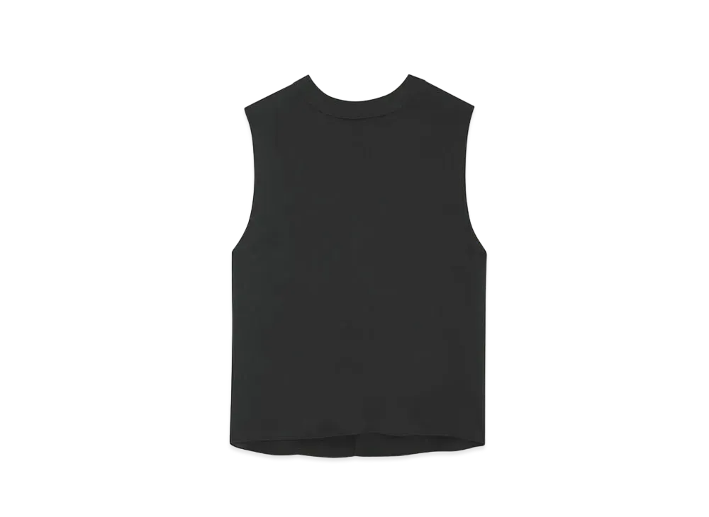 Saint Laurent Women's Tank Top in Silk Satin "Black"