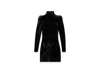 BALENCIAGA Women's Turtleneck Dress "Black"