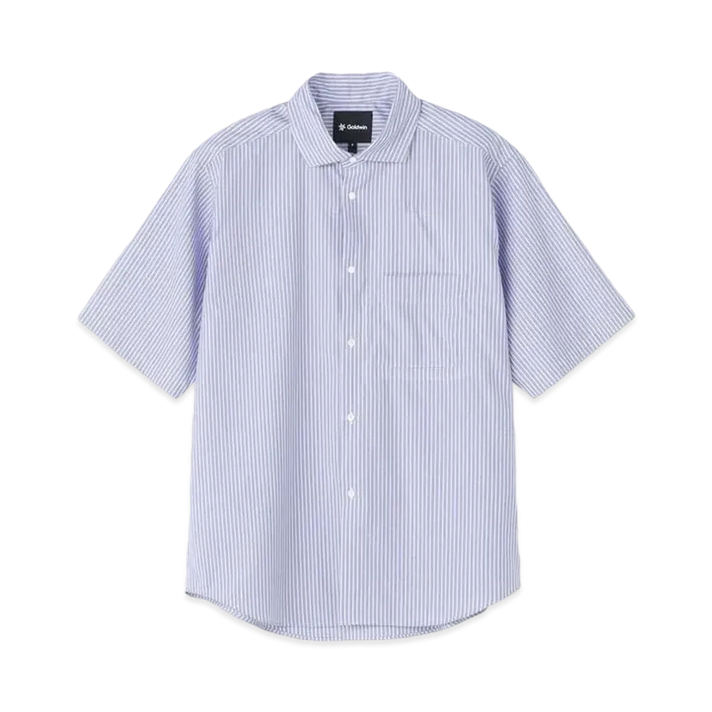 Goldwin Striped Comfortable Short Sleeve Shirt (Unisex) "Saxe Stripe"