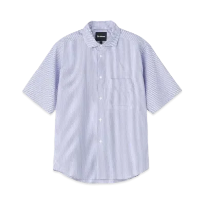 Goldwin Striped Comfortable Short Sleeve Shirt (Unisex) "Saxe Stripe"