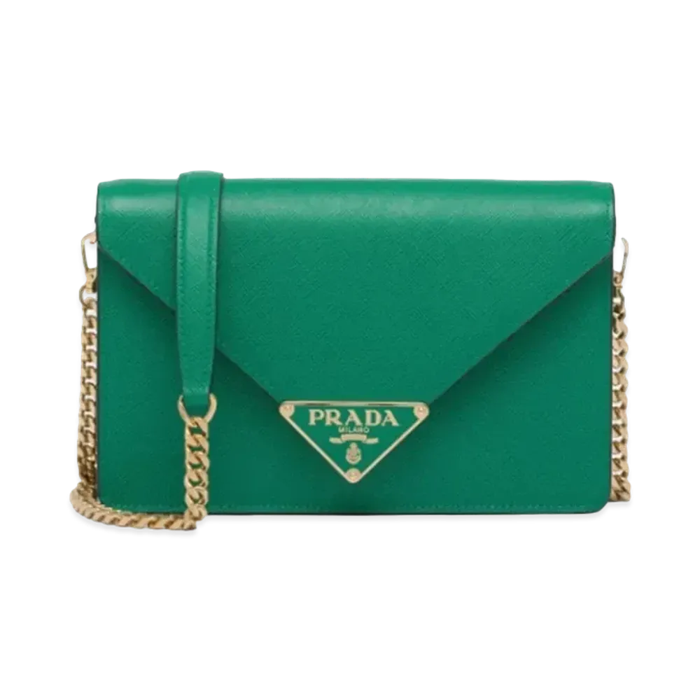 PRADA Saffiano Leather Shoulder Bag "Mango"