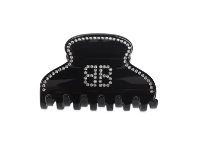 BALENCIAGA Women's Holli BB Hair Grip "Black"