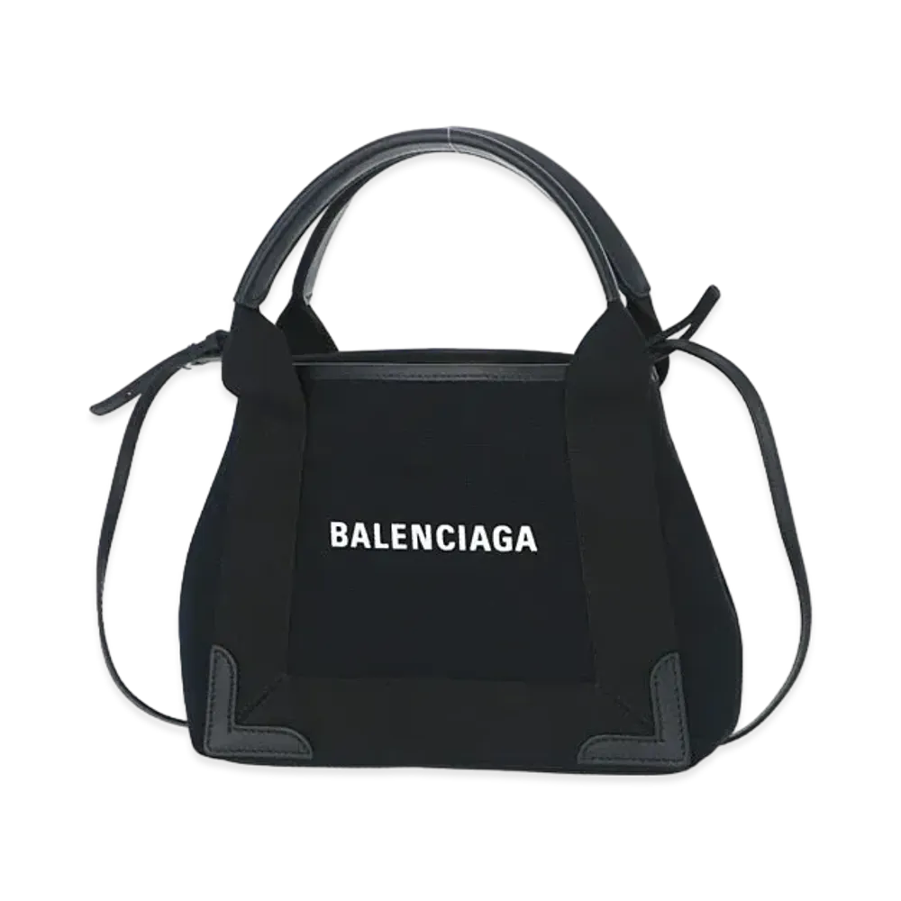 BALENCIAGA Hippo XS Canvas Tote Bag "Navy"