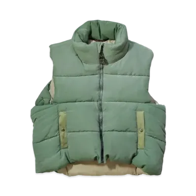 KAPITAL 60/40 Cross Burger-Keel Vest Snow "Smoke Green"
