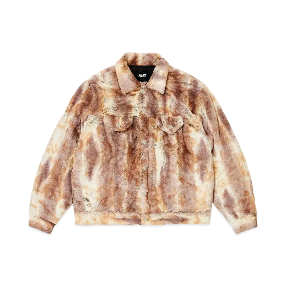 PALACE Furry Trucker Jacket "Brown"